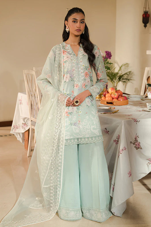 CROSS STITCH PEARL FLORAL-3 PIECE EMBROIDERED LAWN SUIT